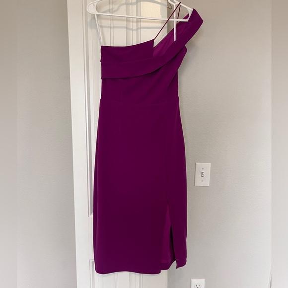 One Shoulder Lulus Small Purple Dress With Slit - Picture 1 of 1
